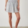 Addison Skirt White Blue Ivy