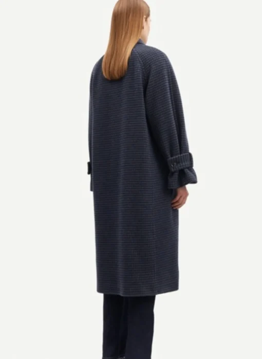 Alma Coat Blue Mix Houndstooth