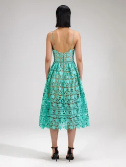 Aqua Azaelea Lace Midi Dress