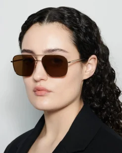 Aviator Soft Gold/Brown