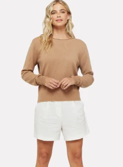 Beaulah Button Back Camel