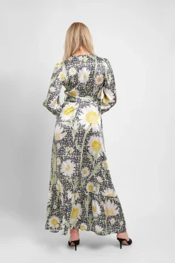 Belted Maxi Dress Daisies