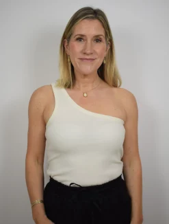 Clara Sleeveless Tee Ecru
