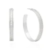 Classic Large Hoop Earrings Silver