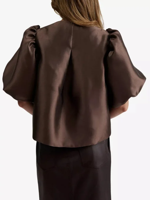 Cleo Puff Sleeve Top Chocolate