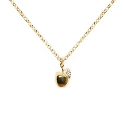 Diamond & Golden Apple Necklace