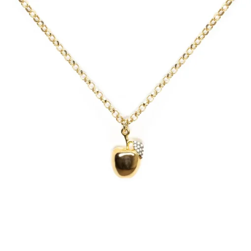 Diamond & Golden Apple Necklace