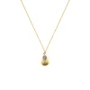 Diamond & Golden Pear Necklace