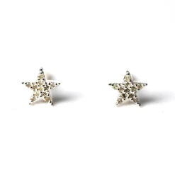 Diamond & Silver Star Studs