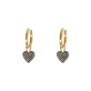 Diamond Heart Hoops