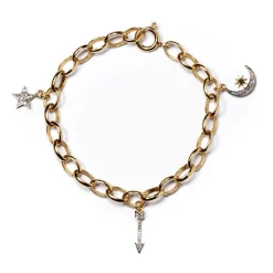 Diamond Moon & Stars Bracelet