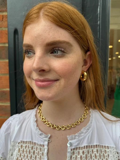 Donut Chain Necklace Gold 40cm