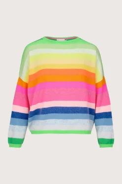 Doris Crew Spring Green/Neon Stripes