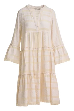 Ella Midi Dress Ecru/Off-White