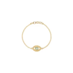 Evil Eye Green Quartz Bracelet