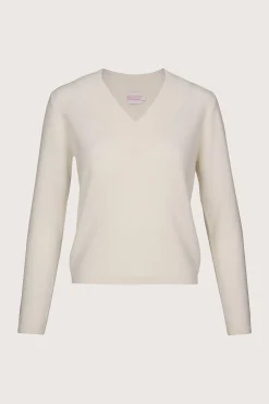 Frankie V Neck Jumper White