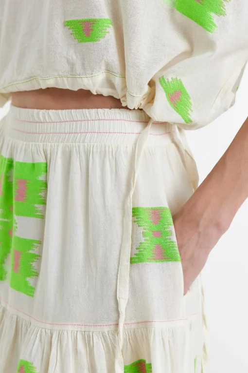 Iliokali Skirt Green/Fuscia