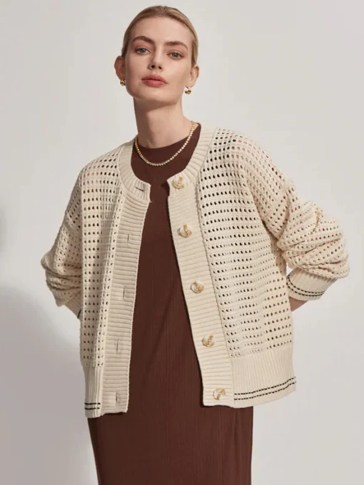 Kris Relaxed Fit Knit Jacket Birch