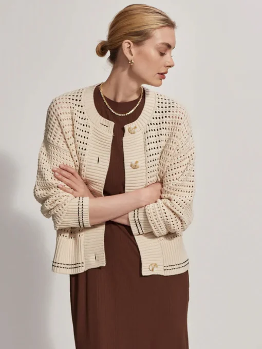 Kris Relaxed Fit Knit Jacket Birch