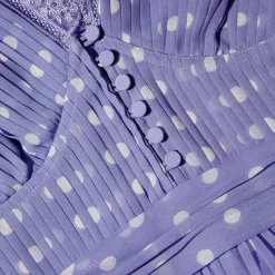 Lilac Polka Print Chiffon Dress