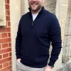 Max Half Zip Knit Navy