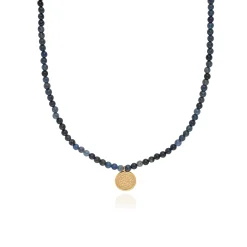 Medium Pendant Dumortierite Beaded Necklace