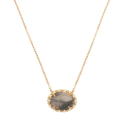 Mini Button Choker Meshy Stone