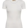 MMElaine O-SS Silk Tee White