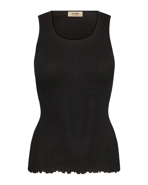 MMElaine Silk Tank Top Black