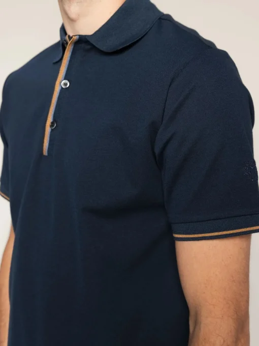 MMGHarvey Polo Ss Tee Navy