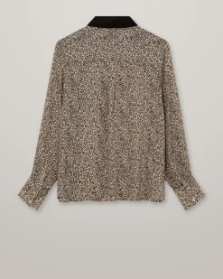 MMHPetite Flower Shirt Black