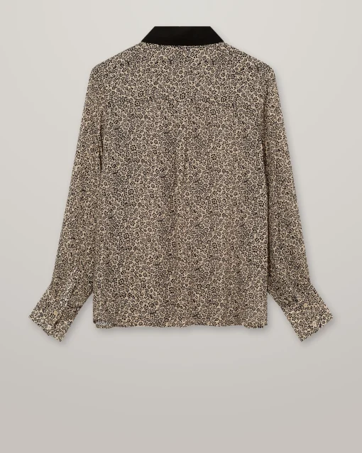 MMHPetite Flower Shirt Black
