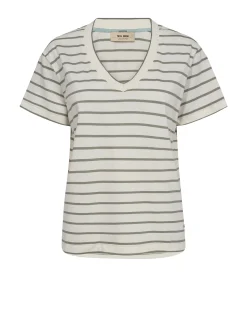 MMNani V-SS Stripe Tee Shadow