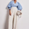 Nellie High Waisted Palazzo Ecru