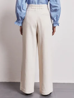 Nellie High Waisted Palazzo Ecru