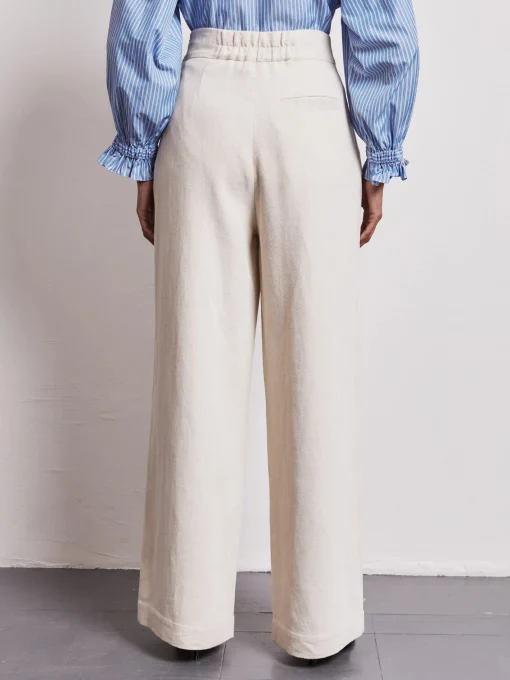 Nellie High Waisted Palazzo Ecru