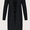 Pointelle Zebra Cardigan Black