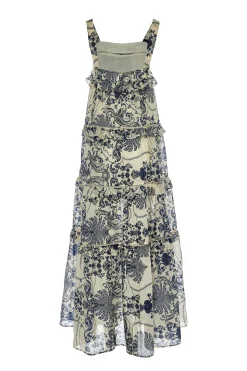 Reggina Maxi Dress Blue/Off-White