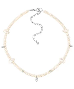 Reykjavik Pearl Choker Charms Silver