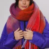 Sienna Scarf Red Orchid Check
