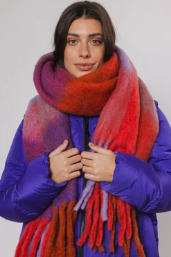 Sienna Scarf Red Orchid Check