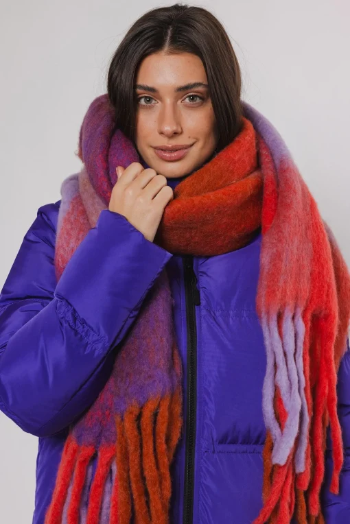 Sienna Scarf Red Orchid Check