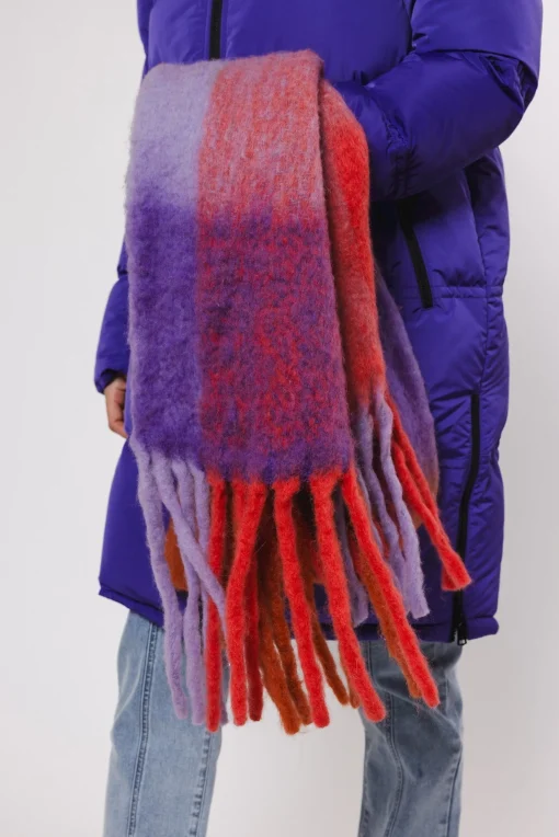 Sienna Scarf Red Orchid Check