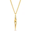 Siren Mermaid & Pearl Pendant Gold