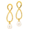 Siren Mermaid Silhouette Earrings Gold