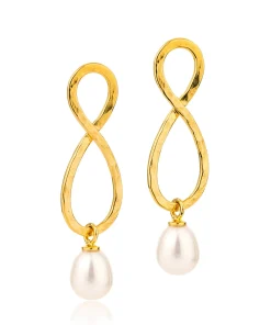 Siren Mermaid Silhouette Earrings Gold