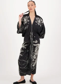 Sophia Kimono Dress Black Magic