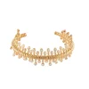 Statement Wave Cuff Clear Stone