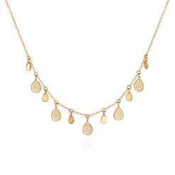 Teardrop Charm Collar Necklace