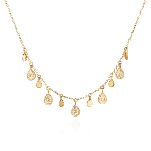 Teardrop Charm Collar Necklace